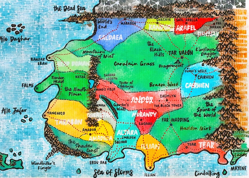 Carte de la roue du temps, The Westlands, Carte murale image 1