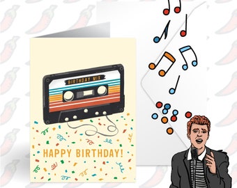 Endless Never Gonna Give You Up Birthday - Joker Greeting Prank Card (Glitter + Sound)