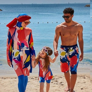 Swimsuit Women Set, Hijab Burki Set,Islamic Swimwear, Muslim Swimwear, Women Burkini,4 pieces set; trousers, tunic, scarf, bustier.