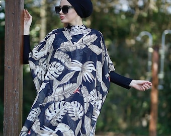 Conjunto de traje de baño para mujer, conjunto Hijab Burki, traje de baño islámico, traje de baño musulmán, Burkini para mujer, conjunto de 5 piezas; pantalones, túnica, bufanda, bustier, pareo