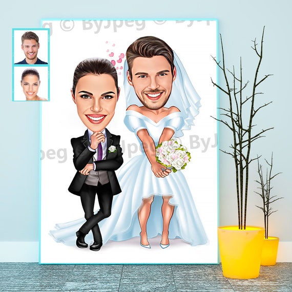 Funny Wedding Caricaturebride and Groom Portraitcaricature - Etsy Funny Wedding Caricaturebride and Groom Portraitcaricature - Etsy
