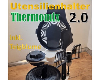 Porte-ustensiles 2.0 adapté aux ustensiles Thermomix TM6 - solution de rangement astucieuse pour vos accessoires sur le plan de travail
