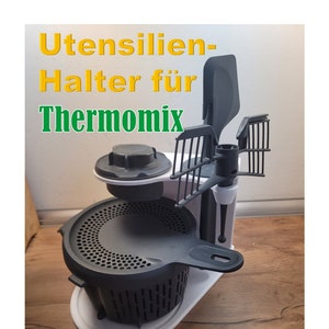 Porta-utensílios adequado para utensílios Thermomix TM6 - solução inteligente de armazenamento para seus acessórios na superfície de trabalho/suporte de parede