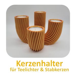 Stylish candle holder for tea lights & taper candles ~ many different colors / sizes ~ Advent ~ Christmas ~ table decoration ~ 3D printing