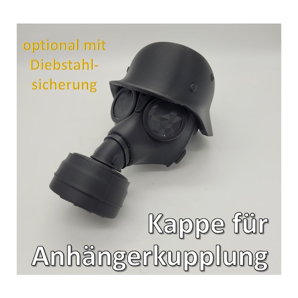 Gasmaske/Helm Anhängerkupplungskappe ~ Der Hingucker für deinen PKW! 3D-Druck