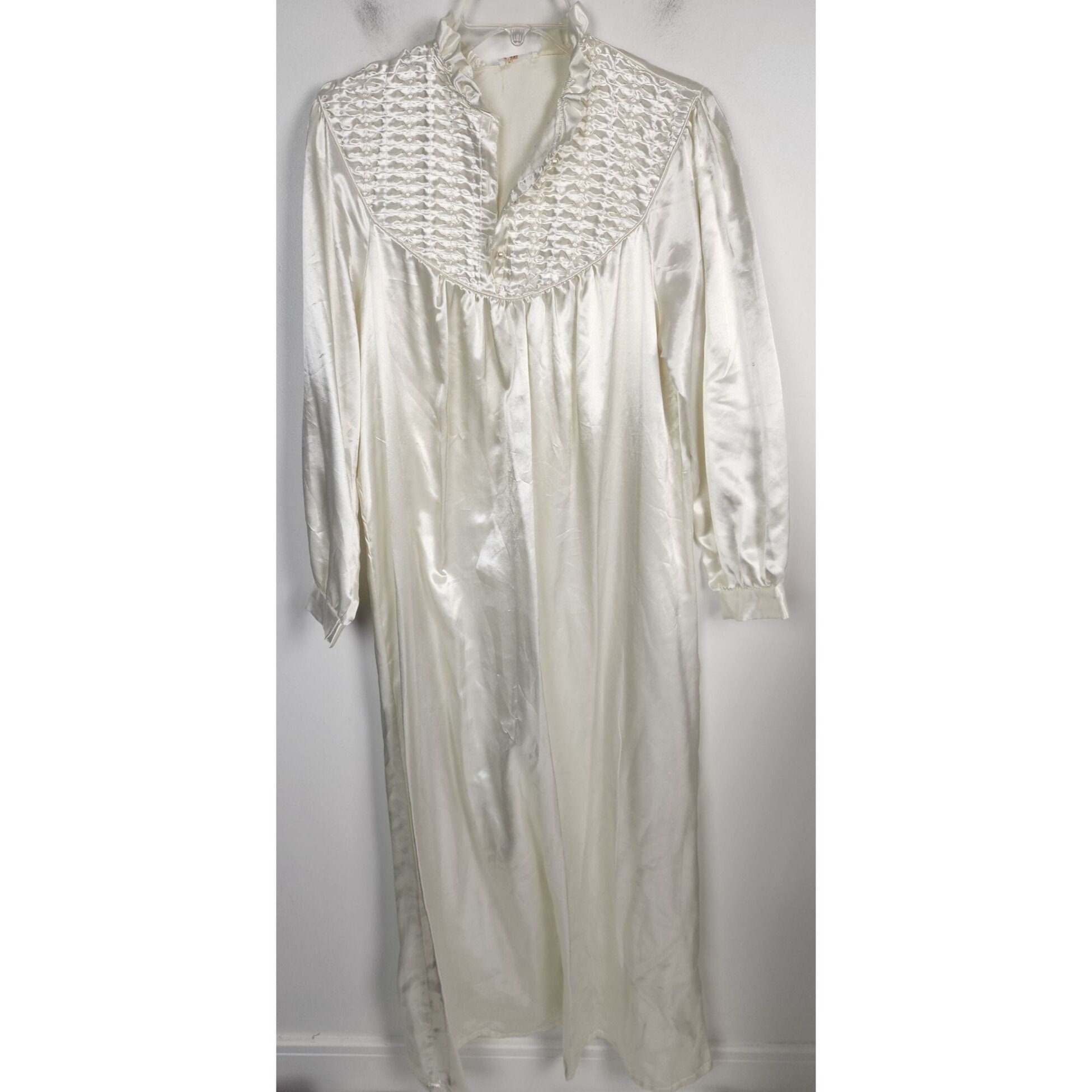 Satin nightgown with flannel lining new arrivals
