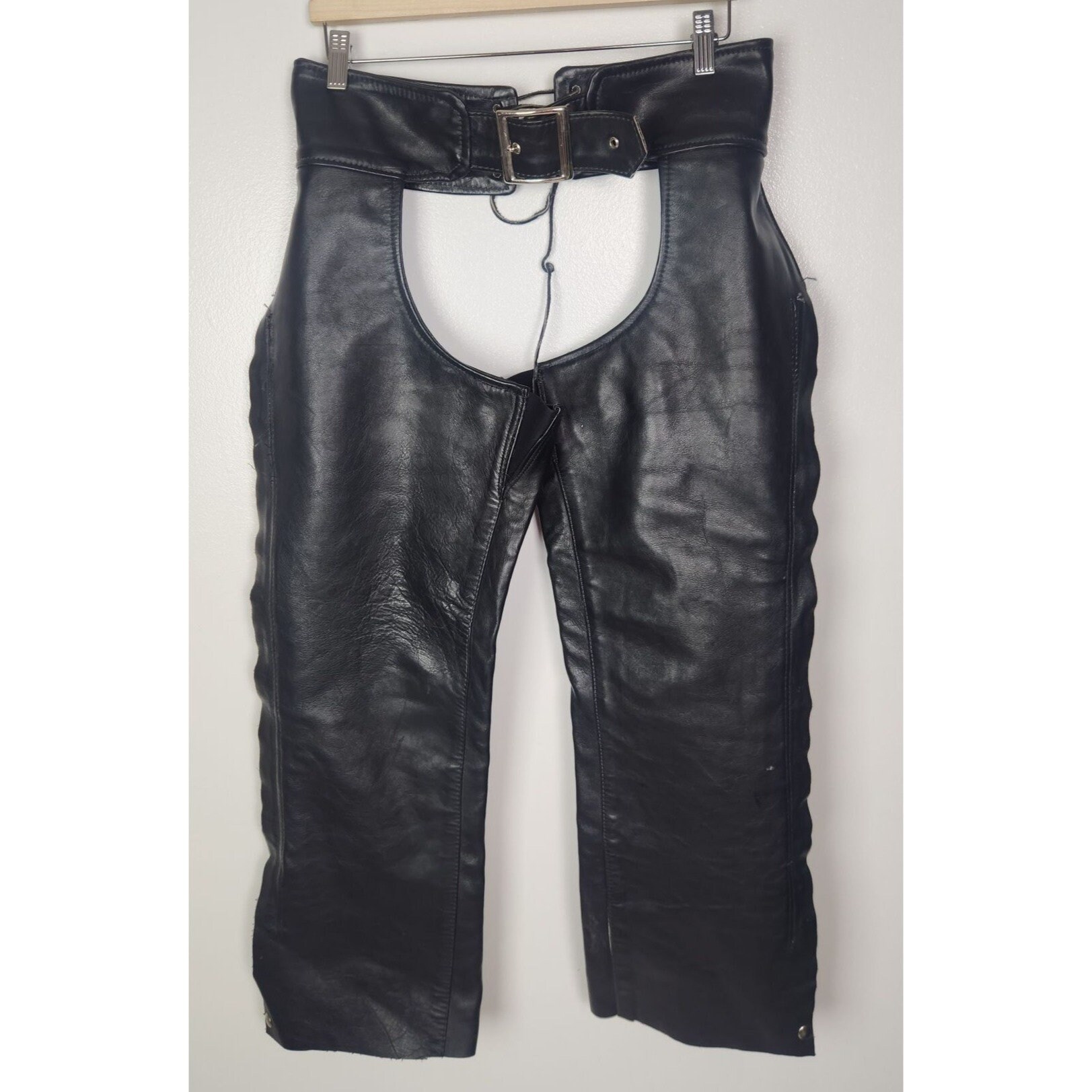 vanson ブラックレザー チャップス 24 Vtg Vanson Leathers Women's Sz. 24 Black Leather Motorcycle