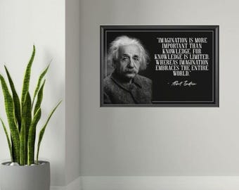 Albert Einstein Motivational Poster – Inspirational Science Quote Wall Art (Matte Finish) in Multiple Sizes