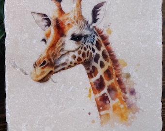 Giraffe Coasters, Rustic Giraffe Gift Idea, Giraffe Décor, Safari Drinks Coasters, Drinks Coasters, Safari Animal gift Idea, Giraffe Gift