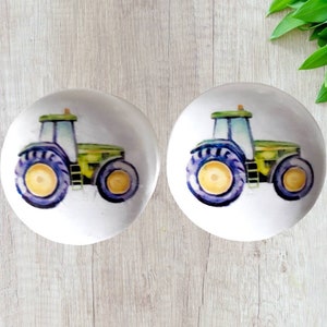Green Tractor Drawer Knobs, Farm vehicle,Tractor Drawer Knobs. Boys Bedroom Decor, Furniture Drawer Knobs, Farm Bedroom Decor,