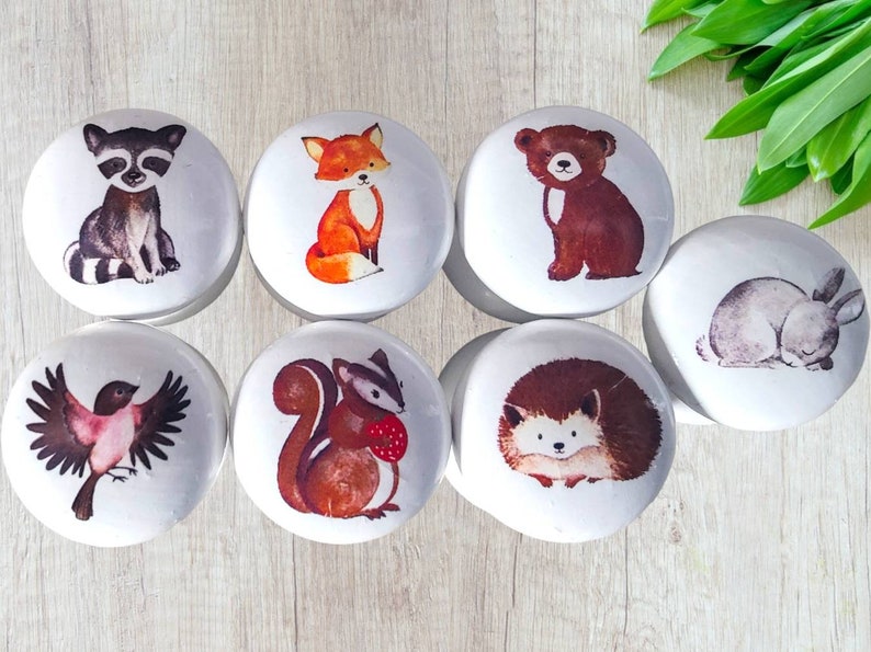 Woodland Animal Drawer Knobs Nursery/kids Bedroom Decor Etsy UK