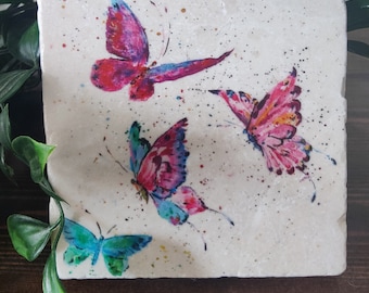 Butterfly Coaster, Drink Mats, Butterfly Gift, Gin Coasters, Garden décor