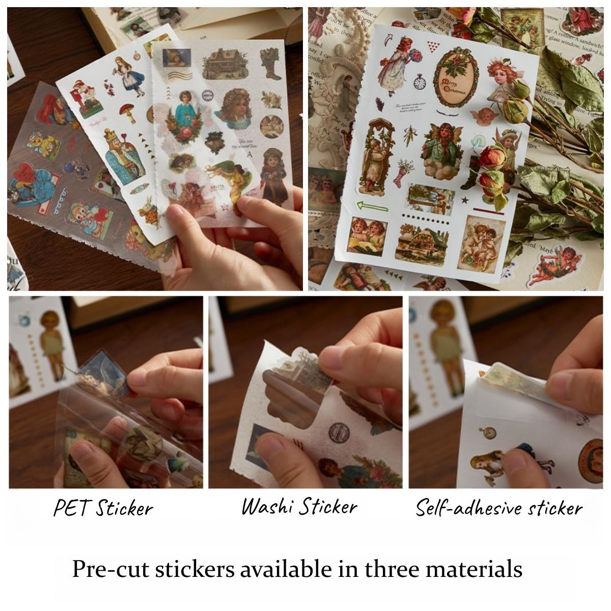 Retro Sticker Booklet – Pre-cut Stickers in Washi, PET, and Paper ...