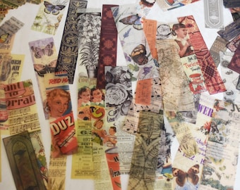 Washi Strips Retro Stickers Set For Scrapbooking Junk Journal Collage, Butterfly Flower Sheet Music Book Map Poster Ticket Old Fashion