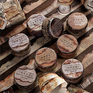 Burned Edge Effect Washi Paper, Retro Shaped Tape For Scrapbooking Collage Junk Journal Ephemera Making Card Planner Creative Projects