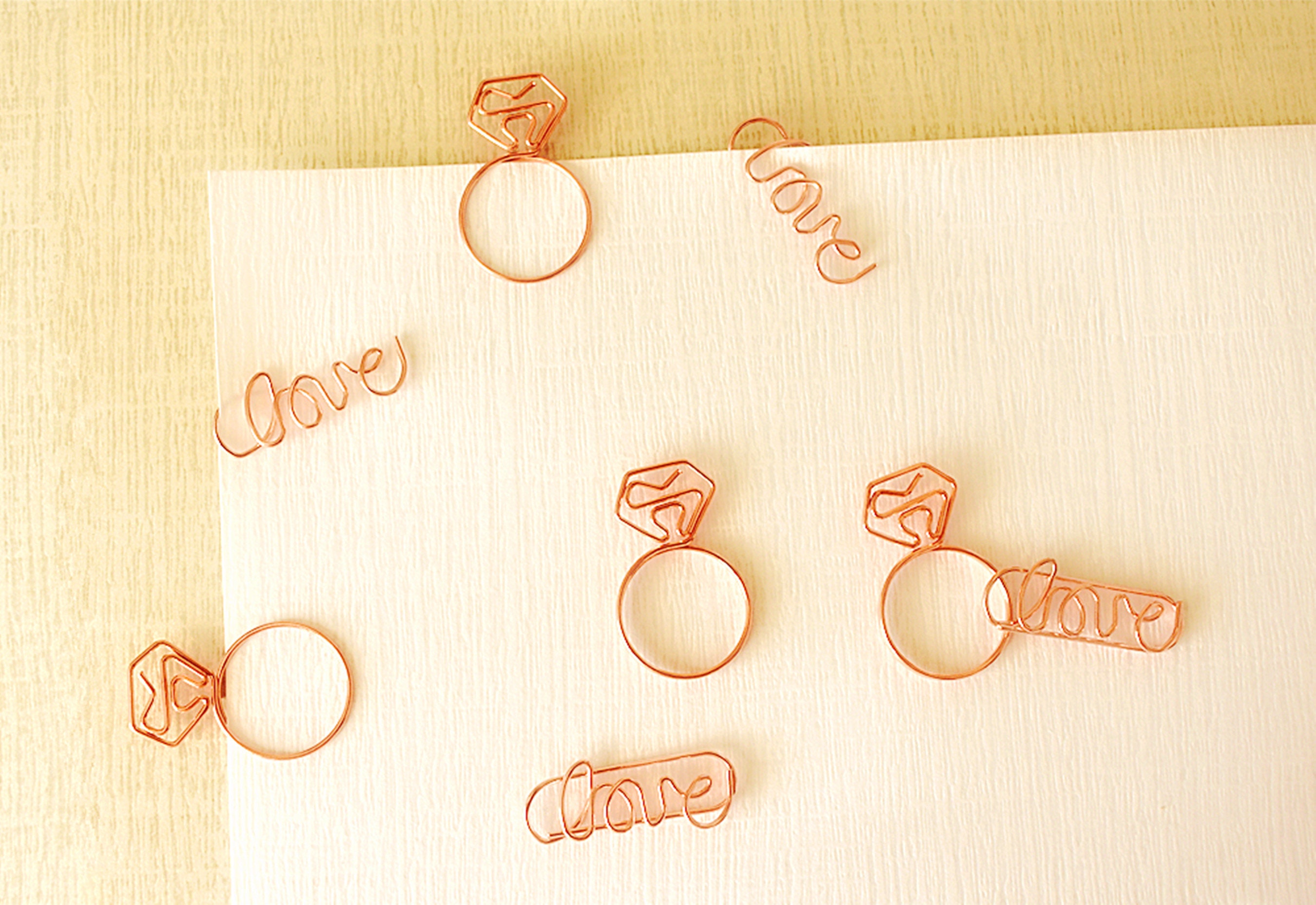 15mm Rose Gold Foil Binder Hole Punch Reinforcement Stickers Heart Shape 