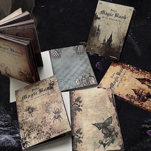Dunkles Gothic Style Scrapbooking Papier, Halloween Deko Papier für Junk Journal, Kartenherstellung, Geschenkverpackung Dekorationen Collage, Wandkunst