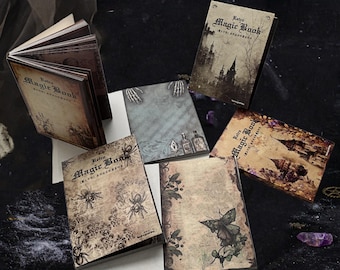 Dark Gothic Style Scrapbooking Paper, Halloween Deco Paper For Junk Journal, Card Making, Gift Wrapping Decorations, Collage, Wall Art