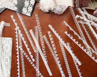 PET Lace Stickers, Decorative Strips Stickers, Transparent Lace Stickers, Deco Lace For Junk Journal, Scrapbook, Art Collage, Cards