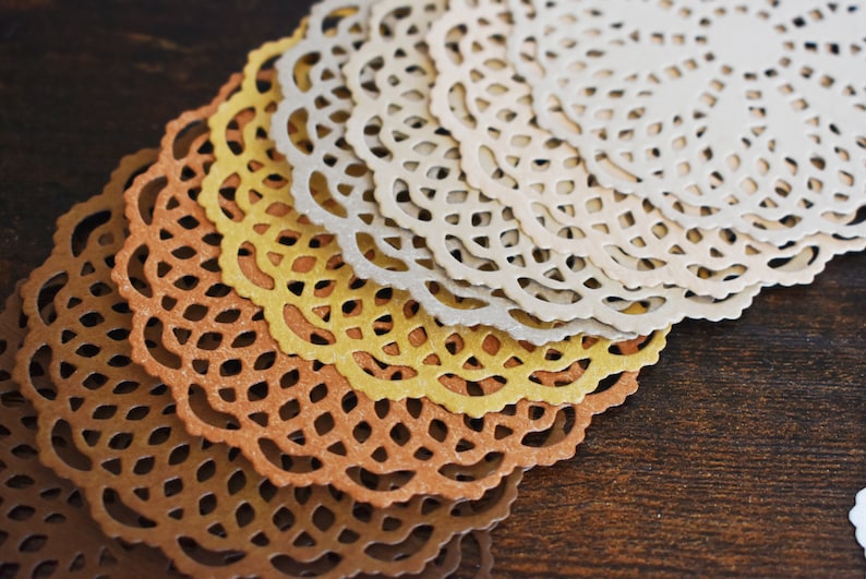 Die Cut Special Paper Doilies, Multi-colored Paper Lace Pad Embellishment For Junk Journal Scrapbook Collage Making Card DIY Craft Projects image 4