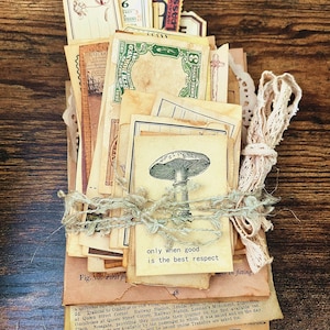 Asortyment Ręcznie Robiony Herbatą Barwiony Vintage Mieszany Dekoracyjny Papier Zestaw, Mieszany Pakiet Ephemera, Materiały Do Scrapbookingu, Dziennik Śmieci, Papierowe Rzemiosło DIY