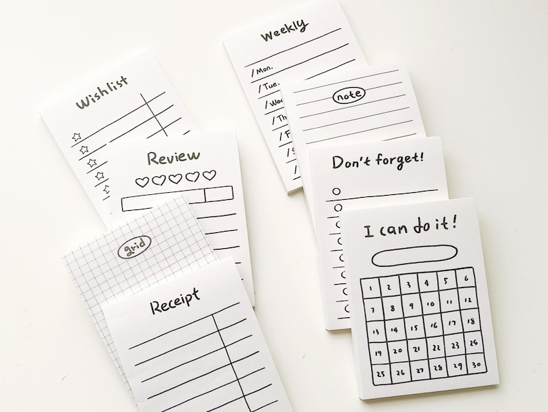 Notes Tracker Photo 50 Sheets Memo Notes, Schedule Notes, Weekly Plan, to Do List, Tracker ...