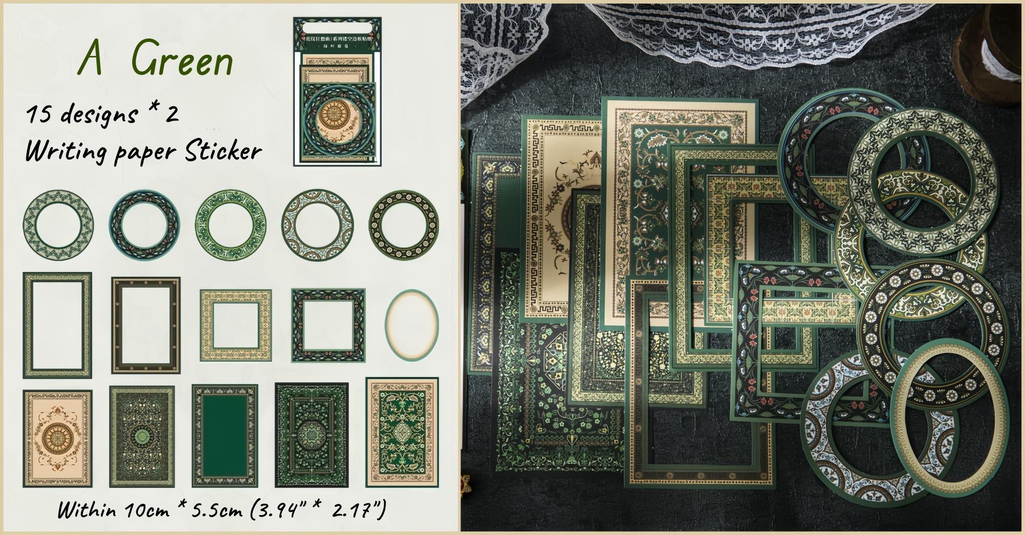 Classic Baroque-style Patterned Frame Stickers, Retro Pattern ...