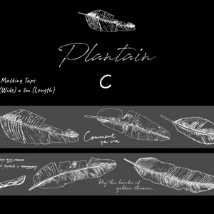 White Ink Butterfly, Hibiscus, Feather, Plantain PET Masking Tape for Scrapbooking, Junk Journal, Card Making, Collage, And Planners image 9