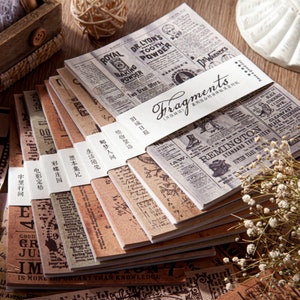 Retro Scrapbooking Papier Set, Vintage Stil Dekorpapier, Junk Journals, Ephemera Zubehör, Collage Papier, DIY Material Papier