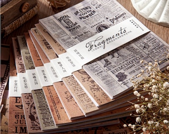 Retro Scrapbooking Paper Set, Vintage Style Decorative Paper, Junk Journals, Ephemera Supplies, Collage Paper, DIY Material Paper