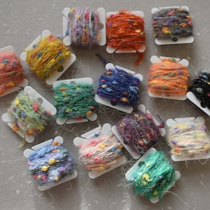 Multicolored Dotted Mohair Yarn, Rainbow Sugar Bean Mohair Yarn, Craft Yarns, String, Embellishments Trim, Decorative Card, Cover, Gift Box