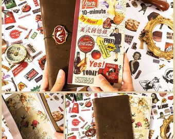 20 Fogli Adesivi Per Album Paesaggio E Città - Set Con Stickers Washi E PET Trasparenti Per Junk Journal