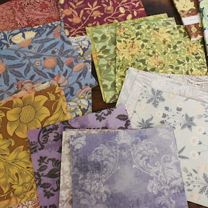 40 vellen William Morris klassiek patroon decopapier boekje, reproductie-afdrukken, plakboekpapier, ongewenste tijdschriftpapier, 5,5'' * 5,5''