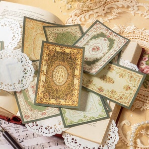 Pacote de papel para scrapbooking com design retrô, papel decorativo para dobrar órgãos, papel efêmero, papel para decoupage, encarte para diário, papel para colagem