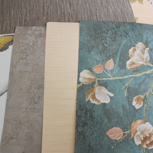 Textured Wallpaper Mixed Decorative Paper Bundle For Scrapbooking, Junk Journal, Paper Crafts, Handcrafted Creations, Textured Art Paper