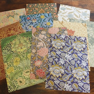 A5-formaat William Morris Design Scrapbooking Paper Pack voor Junk Journal, fotodecoratie, doe-het-zelf kunstcollage, kaarten maken, verpakking, 135 gsm
