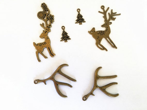 10 PCS Antique Bronze Compass Charms - Vintage Jewelry Making Findings For Bracelets Necklaces