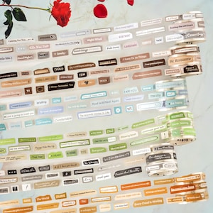 Gestanzte mehrfarbige Liebe Worte Klebeband, Liebes-Themen Klebeband, Liebe Sätze Deko Aufkleber, Valentinstag Wort Etiketten für die Herstellung von Collage Liebesbrief Karten