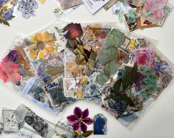 ヴィンテージミックスジャンクジャーナルグラブバッグ、紅茶染め紙