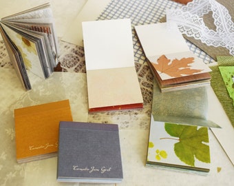 50 pieces Mini Scrapbooking Paper And Stickers Booklet With Mixed Materials, Multiple Colors Deco Paper For Collage, Journaling, Making Card