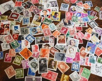 Darmowa wysyłka 35 znanych osób, używany znaczek pocztowy, znaczki vintage, brak duplikatów - bez papieru - scrapbooking, artykuły rzemieślnicze, dziennik śmieci