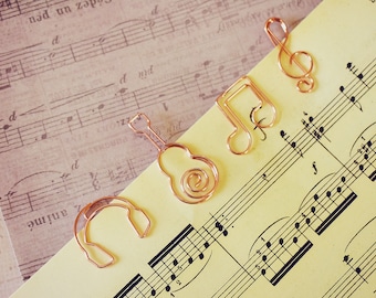 Music Note Clips Plastic Musical Note Clips For Music Paper Book Accessories Treble Clef Clip Yellow Pack Of 2