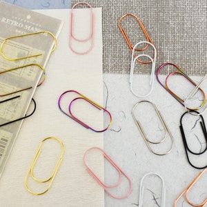 Wide Jumbo Paper Clips, Planner Accessories, Large Paper Clips, Desk Organization, Office Supplies, Cute Stationery, Multiple Color