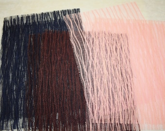 Wave Vertical Stripes Texture Decorative Mesh For Collage Crafts Scrapbooking Junk Journal Making Card Hangings