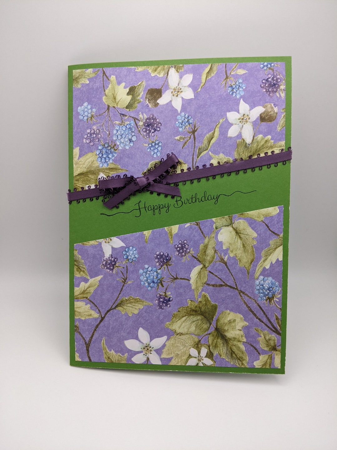 Purple Birthday Card - Etsy