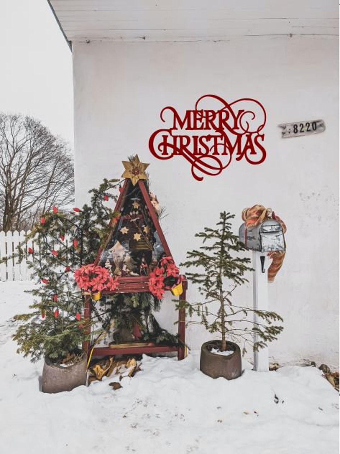 Merry Christmas Wall Decor Etsy