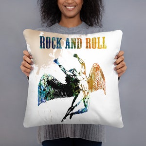 Throw Pillow / Decorative Pillow ( case + insert ) - Rock Music Cushion