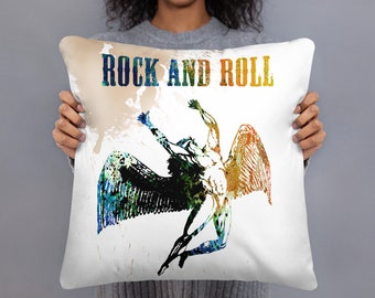 Throw Pillow / Decorative Pillow ( case + insert ) - Rock Music Cushion