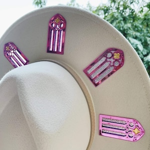 Stained Glass Hat, Wide Brim Hat, Fedora Hat, Panama Hat, Stained Glass Art, Sun Catcher Hat, Laser Cut, Cottage Core, Witchy Hat,