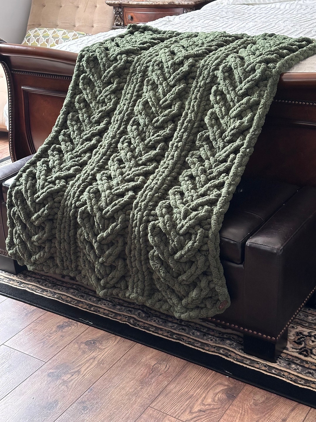 Chunky Knit Heart Cable Knit Throw - Etsy